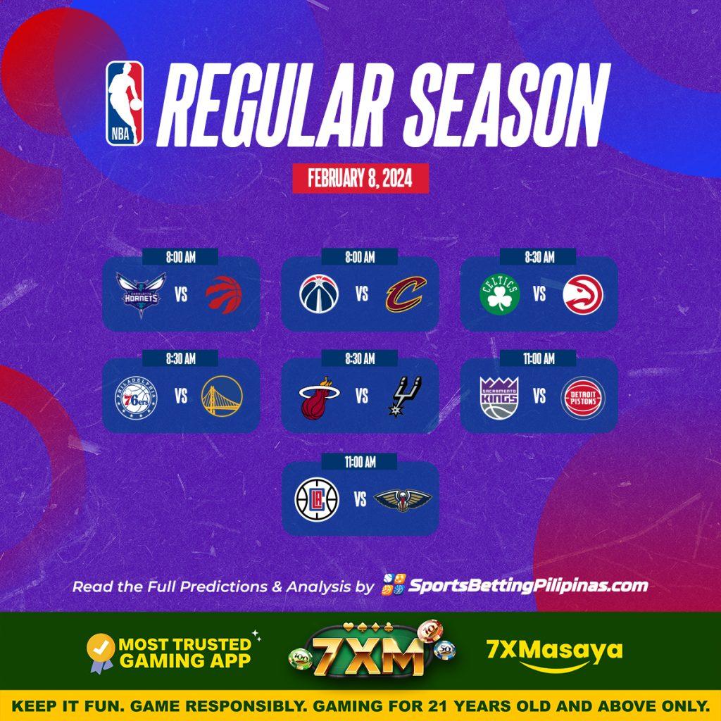 Read more about the article 🏀NBA Regular Season Heats Up: Key Matchups for February 8th (event finished)🏀